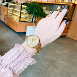 Michael Kors Nia Quartz Gold Dial Gold Steel Strap Watch For Women - MK3989 Authentic Buy Shop Now