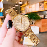 Michael Kors Nia Quartz Gold Dial Gold Steel Strap Watch For Women - MK3989 Authentic Buy Shop Now