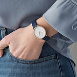 Michael Kors Pyper Analog White Dial Black Leather Strap Watch For Women - MK2804 Authentic Buy Shop Now