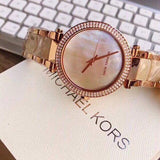 Michael Kors Parker Mother of Pearl Pink Dial Two Tone Steel Strap Watch for Women - MK6402 Authentic Buy Shop Now