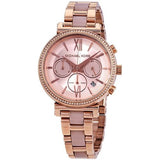 Michael Kors Sofie Chronograph Rose Gold Dial Rose Gold Steel Strap Watch For Women - MK6560 Authentic Buy Shop Now