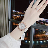 Michael Kors Sidney Chronograph White Dial Beige Leather Strap Watch For Women - MK6949 Authentic Buy Shop Now