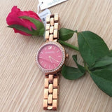 Swarovski Daytime Quartz Coral Dial Rose Gold Steel Strap Watch for Women - 5182250 Authentic Buy Shop Now