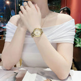 Guess Rumour Quartz Gold Dial Gold Steel Strap Watch For Women - GW0613L2 Authentic Buy Shop Now