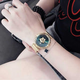 Versace Palazzo Empire Greca Green Dial Gold Mesh Bracelet Watch for Women - VEDV00819 Authentic Buy Shop Now