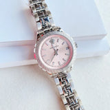 Versace Hellenyium Pink Dial Silver Steel Strap Watch for Women - V12010015 Authentic Buy Shop Now