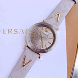 Versace V-Twist Quartz Purple Dial Purple Leather Strap Watch for Women - VELS00219 Authentic Buy Shop Now