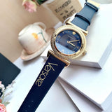 Versace Greca Blue Dial Blue Leather Strap Watch for Women - VERE00218 Authentic Buy Shop Now