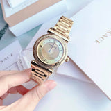 Versace V-Motif Gold Dial Gold Steel Strap Watch for Women - VERE00618 Authentic Buy Shop Now