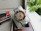 Seiko 5 Sports Sonar Special Edition Brown Dial Silver Steel Strap Watch For Men - SRPJ47K1 Authentic Buy Shop Now