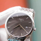 Tissot T Classic Tradition Grey Dial Silver Steel Strap Watch For Men - T063.610.11.067.00 Authentic Buy Shop Now