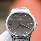 Tissot T Classic Tradition Grey Dial Silver Steel Strap Watch For Men - T063.610.11.067.00 Authentic Buy Shop Now