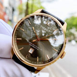 Tissot T Classic Chemin Des Tourelles Powermatic 80 Brown Dial Brown Leather Strap Watch for Men - T099.407.36.447.00 Authentic Buy Shop Now