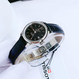 Tissot Le Locle Automatic Lady Black Dial Black Leather Strap Watch for Women - T41.1.123.57 Authentic Buy Shop Now