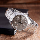 Tissot PR 100 Chronograph Grey Dial Silver Steel Strap Watch for Men - T101.417.11.071.00 Authentic Buy Shop Now