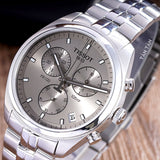 Tissot PR 100 Chronograph Grey Dial Silver Steel Strap Watch for Men - T101.417.11.071.00 Authentic Buy Shop Now