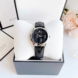Gucci G Timeless Quartz Black Dial Black Leather Strap Watch For Men - YA1264031 Authentic Buy Shop Now