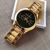 Michael Kors Slim Runway Black Dial Gold Steel Strap Watch for Women - MK3803 Authentic Buy Shop Now