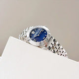 Versace Daphnis Analog Blue Dial Silver Steel Strap Watch for Women - VEOCA0124