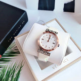 Versace Greca White Dial White Leather Strap Watch for Women - VELW00120 Authentic Buy Shop Now