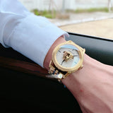 Versace Palazzo Empire White Dial Two Tone Steel Strap Watch for Men - VERD00418 Authentic Buy Shop Now