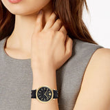 Versace V-Twist Black Dial Black Leather Strap Watch for Women - VELS00619 Authentic Buy Shop Now