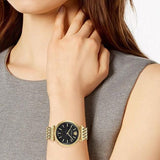 Versace V-Twist Black Dial Gold Mesh Bracelet Watch for Women - VELS00819 Authentic Buy Shop Now