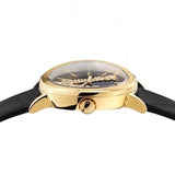 Versace Virtus Quartz Black Dial Black Leather Strap Watch for Women - VEHC00119 Authentic Buy Shop Now