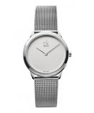 Calvin Klein Minimal White Dial Silver Mesh Bracelet Watch for Women - K3M2212Y Authentic Buy Shop Now