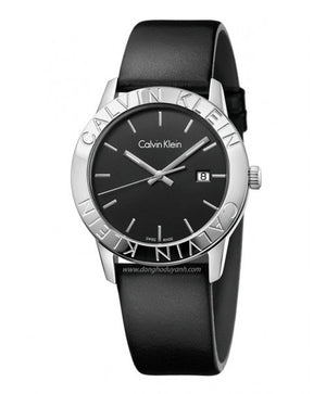 Calvin Klein Steady Black Dial Black Leather Strap Watch for Women - K7Q211C1 Authentic Buy Shop Now