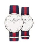 Daniel Wellington Classic Oxford White Dial Two Tone Nylon Strap Watch For Men - DW00100015 Authentic Buy Shop Now