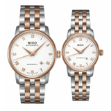 Mido Baroncelli Automatic White Dial Two Tone Steel Strap Watch For Women - M8600.9.N6.1 Authentic Buy Shop Now