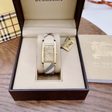 Burberry Pioneer Champagne Dial Haymarket Beige Leather Strap Watch for Women - BU9407 Authentic Buy Shop Now