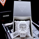 Guess Phoenix Multifunction White Dial White Rubber Strap Watch for Men - GW0203G2 Authentic Buy Shop Now
