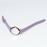 Emporio Armani Gianni Mother of Pearl Dial Purple Leather Strap Watch For Women - AR11003 Authentic Buy Shop Now