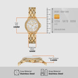 Michael Kors Camile Analog White Dial Gold Steel Strap Watch for Women - MK4801 Authentic Buy Shop Now