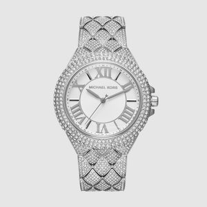 Michael Kors Camille Three-Hand Crystals Silver Dial Silver Steel Strap Watch for Women - MK4803 Authentic Buy Shop Now