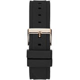 Guess Zena Chronograph Black Dial Black Rubber Strap Watch For Women - W1094L6 Authentic Buy Shop Now