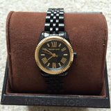 Michael Kors Lexington Quartz Black Dial Black Steel Strap Watch for Women - MK3299 Authentic Buy Shop Now