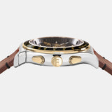 Salvatore Ferragamo 1927 Chrono Analog Black Dial Brown Leather Strap Watch for Men - SFKZ00323 Authentic Buy Shop Now