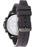 Tommy Hilfiger Mason Black Dial Black Rubber Strap Watch for Men - 1791792 Authentic Buy Shop Now