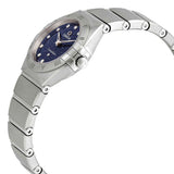 Omega Constellation Manhattan Quartz Diamonds Blue Dial Silver Steel Strap Watch for Women - 131.10.25.60.53.001 Authentic Buy Shop Now