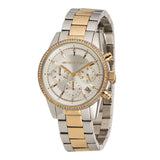 Michael Kors Ritz White Dial Two Tone Steel Strap Watch for Women - MK6474 Authentic Buy Shop Now