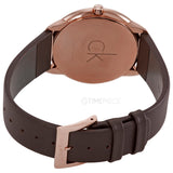 Calvin Klein Minimal White Dial Brown Leather Strap Watch for Men - K3M216G6 Authentic Buy Shop Now