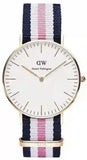 Daniel Wellington Classic South Hampton White Dial Two Tone Nylon Strap Watch For Women - DW00100034 Authentic Buy Shop Now