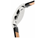 Daniel Wellington Dapper Reading White Dial Black Leather Strap Watch For Men - DW00100108