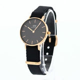 Daniel Wellington Petite Cornwall Black Dial Black Nylon Strap Watch for Women - DW00100247 Authentic Buy Shop Now