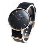 Daniel Wellington Petite Cornwall Black Dial Black Nylon Strap Watch for Women - DW00100247 Authentic Buy Shop Now