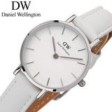 Daniel Wellington Petite Bondi White Dial White Leather Strap Watch For Women - DW00100250 Authentic Buy Shop Now