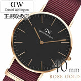 Daniel Wellington Classic Roselyn Black Dial Maroon Nylon Strap Watch For Women - DW00100269 Authentic Buy Shop Now